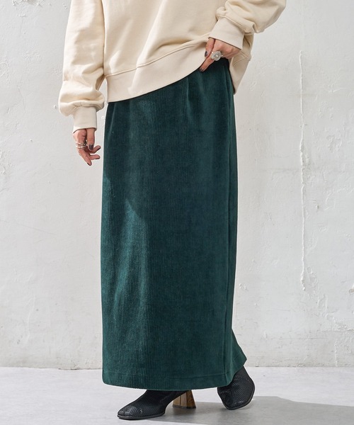 DISCOAT（ディスコート）の「カットコールナロースカート（スカート・レディース・ダークグリーン/ブラウン/グレー/マスタード/ホワイト系その他・MEDIUM/LARGE）」の9枚目の写真