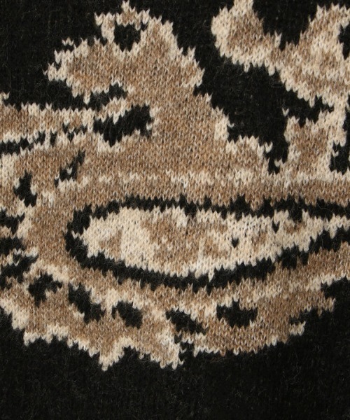 A4A（エーフォーエー）の「A4A/エーフォーエー/ペイズリーニット（ニット/セーター・レディース・ベージュ/ブラック・FREE）」の5枚目の写真