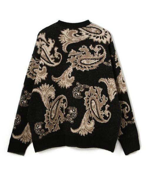 A4A（エーフォーエー）の「A4A/エーフォーエー/ペイズリーニット（ニット/セーター・レディース・ベージュ/ブラック・FREE）」の6枚目の写真