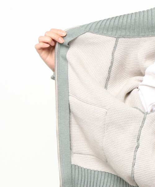 SIPULI（シプリ）の「Traceable Organic Cotton ダブルフェイスブルゾン（ブルゾン・レディース・ライトグリーン/ベージュ・3/2）」の13枚目の写真