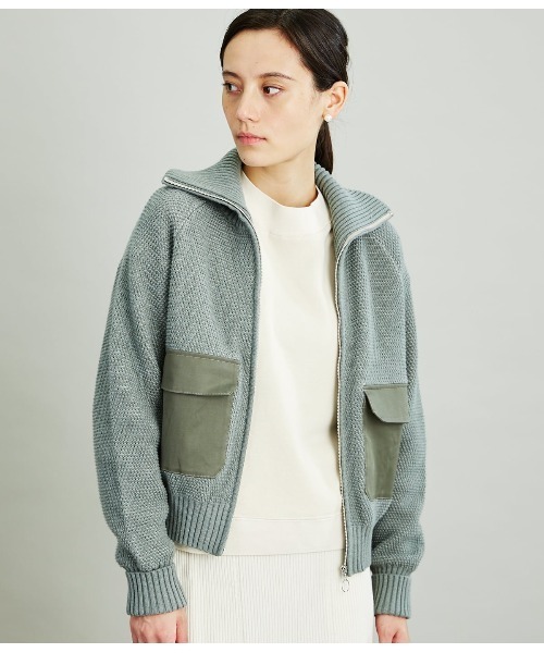 SIPULI（シプリ）の「Traceable Organic Cotton ダブルフェイスブルゾン（ブルゾン・レディース・ライトグリーン/ベージュ・3/2）」の2枚目の写真