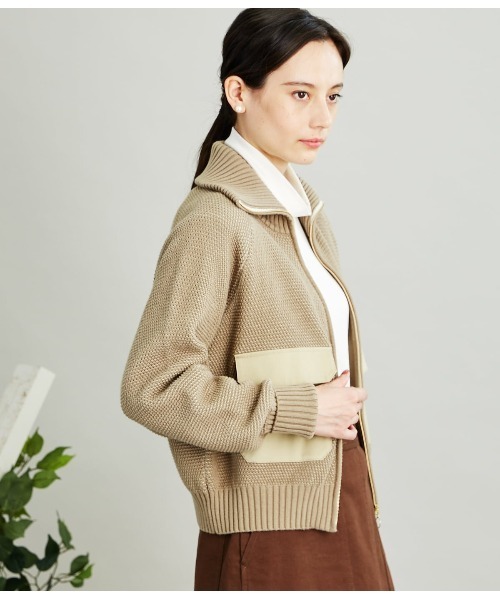 SIPULI（シプリ）の「Traceable Organic Cotton ダブルフェイスブルゾン（ブルゾン・レディース・ライトグリーン/ベージュ・3/2）」の3枚目の写真