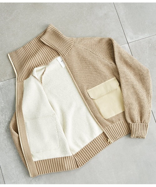 SIPULI（シプリ）の「Traceable Organic Cotton ダブルフェイスブルゾン（ブルゾン・レディース・ライトグリーン/ベージュ・3/2）」の6枚目の写真