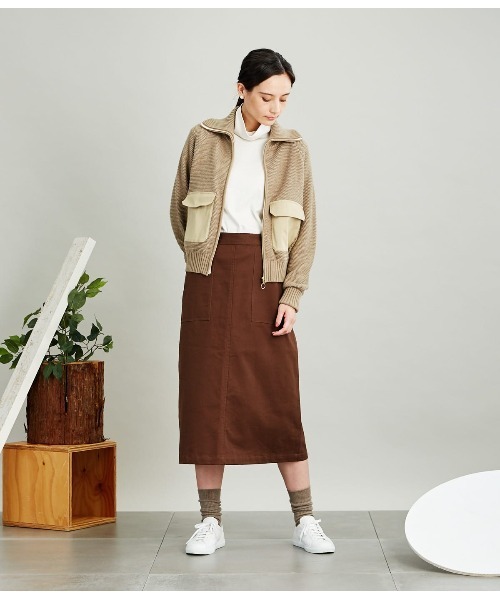 SIPULI（シプリ）の「Traceable Organic Cotton ダブルフェイスブルゾン（ブルゾン・レディース・ライトグリーン/ベージュ・3/2）」の9枚目の写真