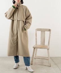 ウールライクスタンドカラーコート