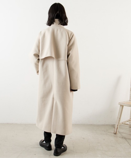 ANGIE（アンジー）の「ウールライクスタンドカラーコート（ステンカラーコート・レディース・ブラック/オリーブ/アイボリー/ダークベージュ・FREE）」の22枚目の写真