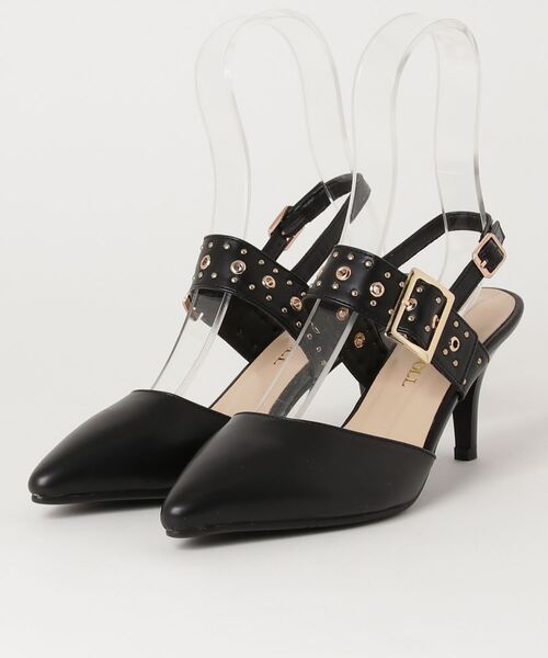 LibertyDoll（リバティードール）の「Liberty Doll / スリングバックピンヒールスタッズミュールパンプス (1164)（パンプス・レディース・ブラック/ベージュ/ワイン/アイボリー/シルバー・LL/S/M/L/SS/3L）」の14枚目の写真
