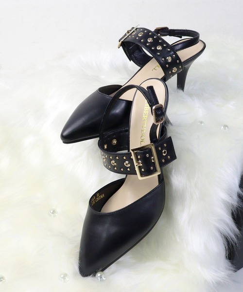 LibertyDoll（リバティードール）の「Liberty Doll / スリングバックピンヒールスタッズミュールパンプス (1164)（パンプス・レディース・ブラック/ベージュ/ワイン/アイボリー/シルバー・LL/S/M/L/SS/3L）」の18枚目の写真