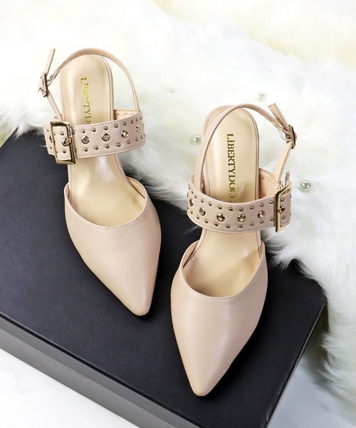 LibertyDoll（リバティードール）の「Liberty Doll / スリングバックピンヒールスタッズミュールパンプス (1164)（パンプス・レディース・ブラック/ベージュ/ワイン/アイボリー/シルバー・LL/S/M/L/SS/3L）」の19枚目の写真