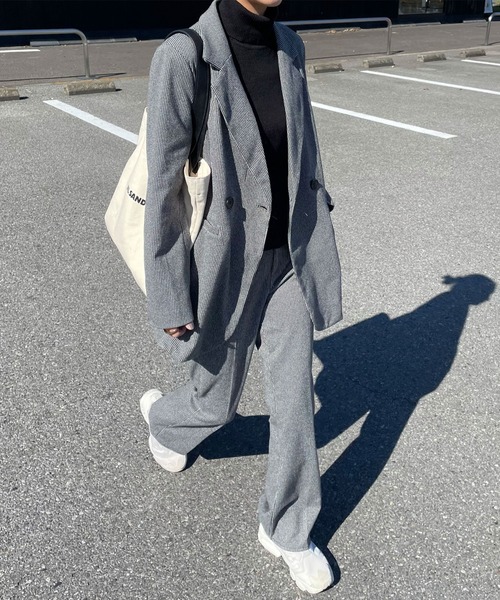 rectangle by ryon（レクタングルバイリョン）の「【rectangle by ryon】テーラードジャケット（テーラードジャケット・レディース・ブラック/ブラウン・FREE）」の2枚目の写真