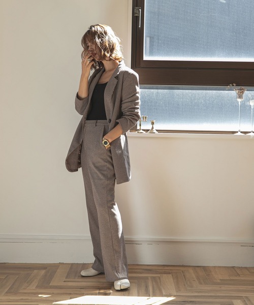 rectangle by ryon（レクタングルバイリョン）の「【rectangle by ryon】テーラードジャケット（テーラードジャケット・レディース・ブラック/ブラウン・FREE）」の4枚目の写真