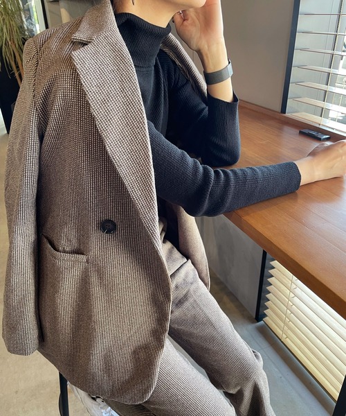 rectangle by ryon（レクタングルバイリョン）の「【rectangle by ryon】テーラードジャケット（テーラードジャケット・レディース・ブラック/ブラウン・FREE）」の14枚目の写真