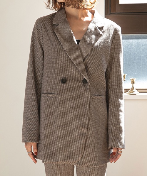 rectangle by ryon（レクタングルバイリョン）の「【rectangle by ryon】テーラードジャケット（テーラードジャケット・レディース・ブラック/ブラウン・FREE）」の6枚目の写真