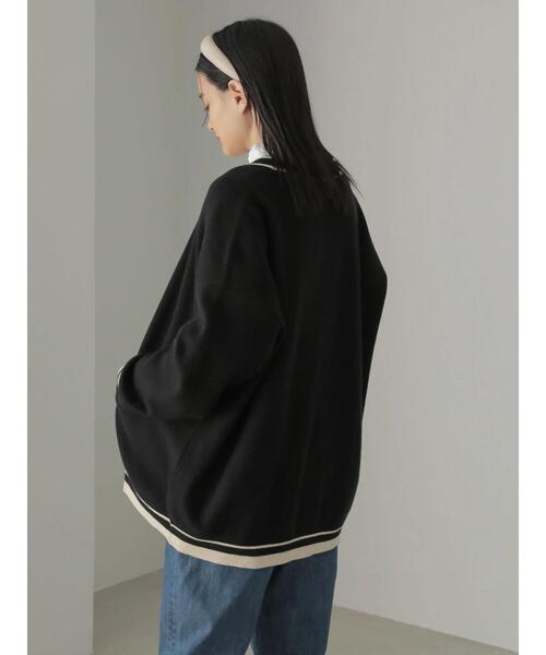 AMERICAN HOLIC(アメリカンホリック)の「ミラノリブVネックニットカーディガン(カーディガン/ボレロ・レディース・ライトグレー/モカ/マルチ・L/M)」の9枚目の写真