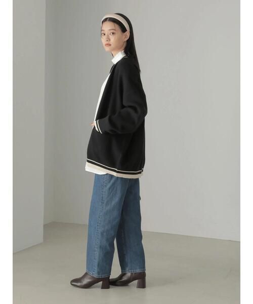 AMERICAN HOLIC(アメリカンホリック)の「ミラノリブVネックニットカーディガン(カーディガン/ボレロ・レディース・ライトグレー/モカ/マルチ・L/M)」の15枚目の写真