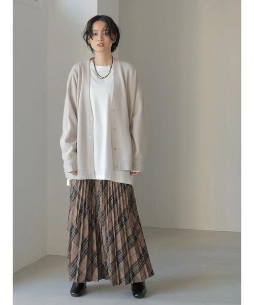 AMERICAN HOLIC(アメリカンホリック)の「ミラノリブVネックニットカーディガン(カーディガン/ボレロ・レディース・ライトグレー/モカ/マルチ・L/M)」の21枚目の写真