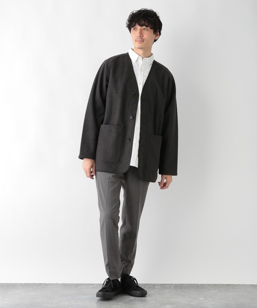 GLOBAL WORK（グローバルワーク）の「ウーリーテック　カーディガン/236211（カーディガン/ボレロ・メンズ・チャコールグレー/ダークブラウン・MEDIUM/LARGE）」の10枚目の写真
