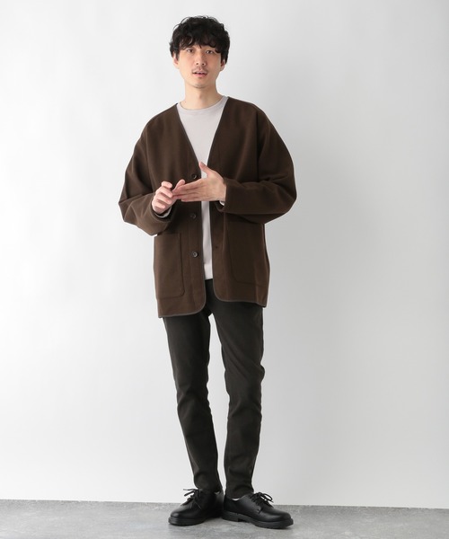 GLOBAL WORK（グローバルワーク）の「ウーリーテック　カーディガン/236211（カーディガン/ボレロ・メンズ・チャコールグレー/ダークブラウン・MEDIUM/LARGE）」の21枚目の写真
