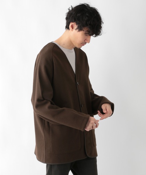 GLOBAL WORK（グローバルワーク）の「ウーリーテック　カーディガン/236211（カーディガン/ボレロ・メンズ・チャコールグレー/ダークブラウン・MEDIUM/LARGE）」の3枚目の写真