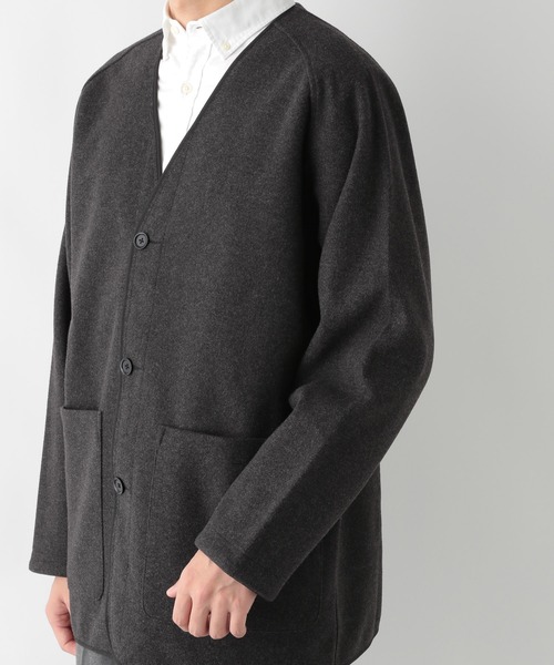 GLOBAL WORK（グローバルワーク）の「ウーリーテック　カーディガン/236211（カーディガン/ボレロ・メンズ・チャコールグレー/ダークブラウン・MEDIUM/LARGE）」の17枚目の写真