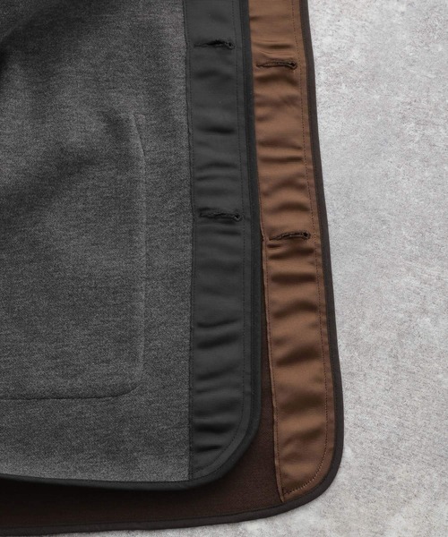 GLOBAL WORK（グローバルワーク）の「ウーリーテック　カーディガン/236211（カーディガン/ボレロ・メンズ・チャコールグレー/ダークブラウン・MEDIUM/LARGE）」の6枚目の写真