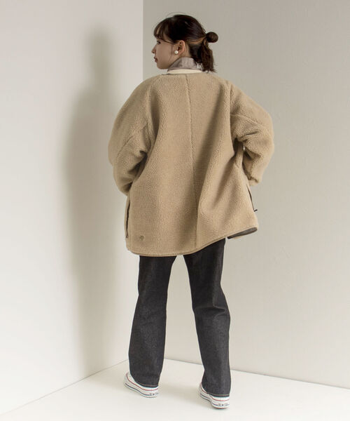 DESCENTE(デサント)の「【DESCENTE/デサント】DDD BOA FLEECE CARDIGAN ボアフリースカーディガン(カーディガン/ボレロ・メンズ・ブラック/グレー/ベージュ・LARGE/MEDIUM)」の18枚目の写真