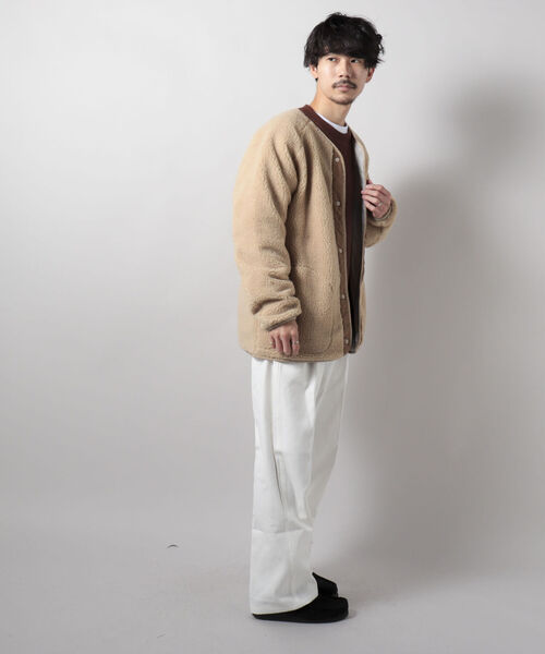 DESCENTE(デサント)の「【DESCENTE/デサント】DDD BOA FLEECE CARDIGAN ボアフリースカーディガン(カーディガン/ボレロ・メンズ・ブラック/グレー/ベージュ・LARGE/MEDIUM)」の20枚目の写真