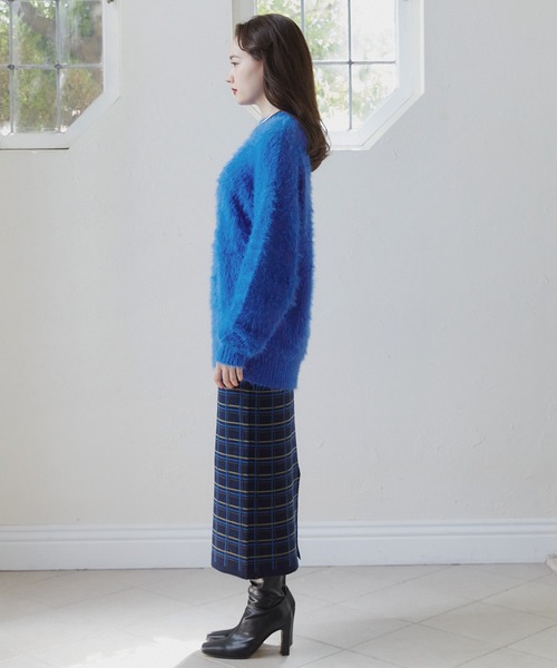 TINA:JOJUN(ティーナジョジュン)の「ユニセックス オーバーシャギーニット TINA:JOJUN(ニット/セーター・レディース・グリーン/スモークグレー/ホワイト/グレイッシュベージュ/ブルー/オレンジ/ベビーピンク/アイボリー/カーキ/ブラック・M)」の17枚目の写真