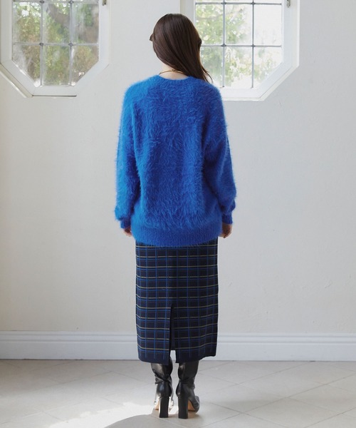 TINA:JOJUN(ティーナジョジュン)の「ユニセックス オーバーシャギーニット TINA:JOJUN(ニット/セーター・レディース・グリーン/スモークグレー/ホワイト/グレイッシュベージュ/ブルー/オレンジ/ベビーピンク/アイボリー/カーキ/ブラック・M)」の18枚目の写真