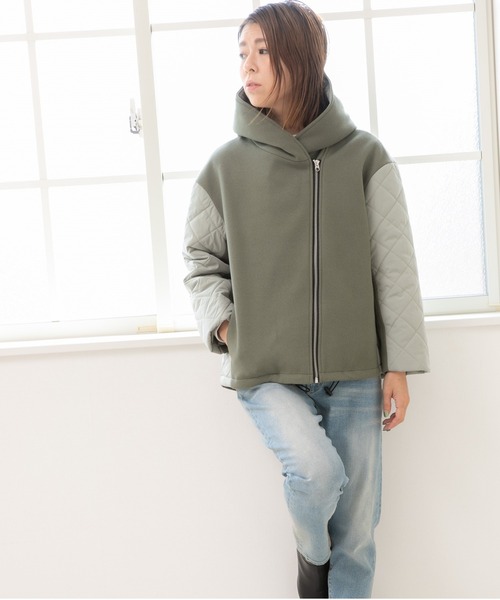 PREFERIR（プレフェリール）の「キルティング ショート ブルゾンコート.（ブルゾン・レディース・グリーン/ブラック/キャメル/ネイビー・SMALL/MEDIUM/LARGE）」の19枚目の写真