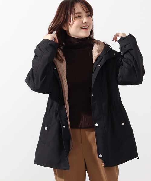 DRESKIP(ドレスキップ)の「◆【撥水】長袖ボアライナー付きマウンテンパーカー(ブルゾン・レディース・ブラック/カーキ/サンドベージュ・02/03/04)」の16枚目の写真
