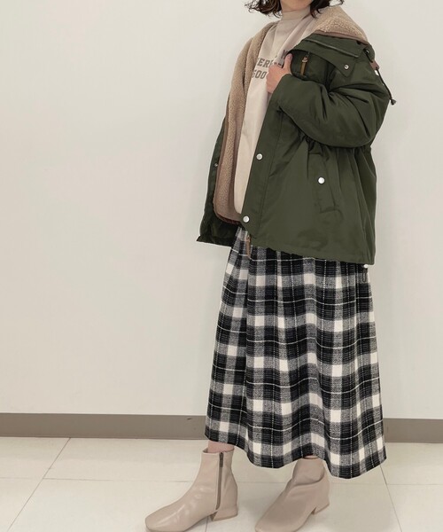 DRESKIP(ドレスキップ)の「◆【撥水】長袖ボアライナー付きマウンテンパーカー(ブルゾン・レディース・ブラック/カーキ/サンドベージュ・02/03/04)」の8枚目の写真