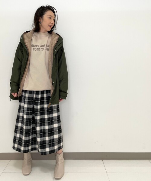 DRESKIP(ドレスキップ)の「◆【撥水】長袖ボアライナー付きマウンテンパーカー(ブルゾン・レディース・ブラック/カーキ/サンドベージュ・02/03/04)」の5枚目の写真