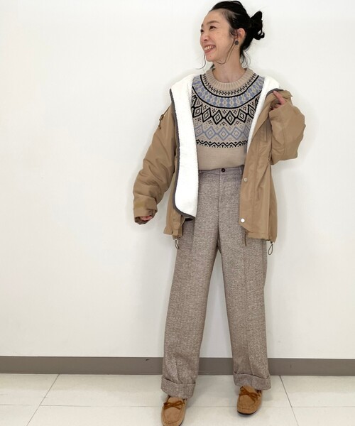 DRESKIP(ドレスキップ)の「◆【撥水】長袖ボアライナー付きマウンテンパーカー(ブルゾン・レディース・ブラック/カーキ/サンドベージュ・02/03/04)」の15枚目の写真