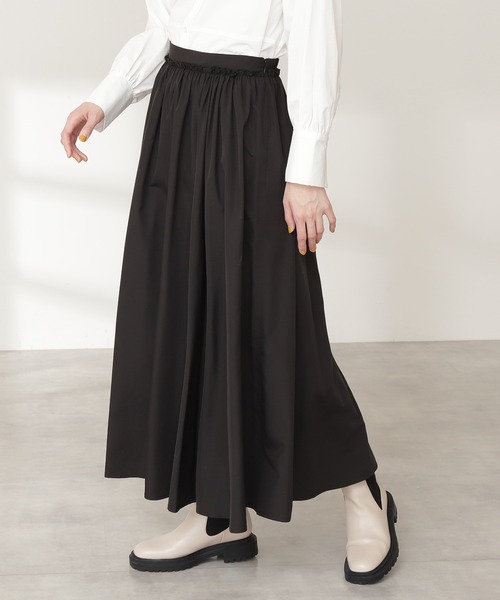 N.(N. Natural Beauty Basic)(エヌエヌナチュラルビューティーベーシック)の「◆ボリュームファイユスカート(スカート・レディース・ブラック/オフホワイト/イエロー・MEDIUM)」の7枚目の写真