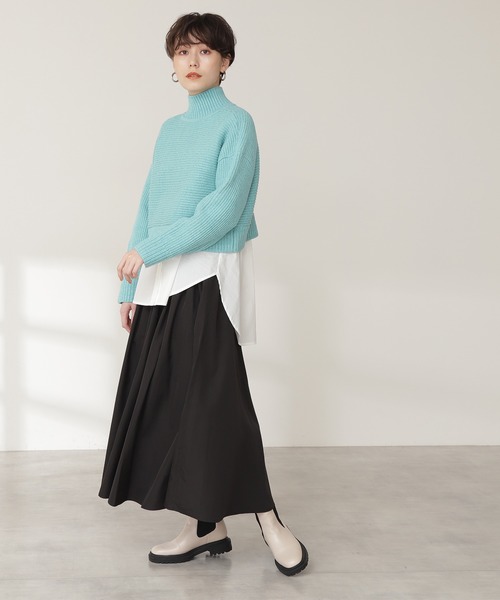 N.(N. Natural Beauty Basic)(エヌエヌナチュラルビューティーベーシック)の「◆ボリュームファイユスカート(スカート・レディース・ブラック/オフホワイト/イエロー・MEDIUM)」の9枚目の写真