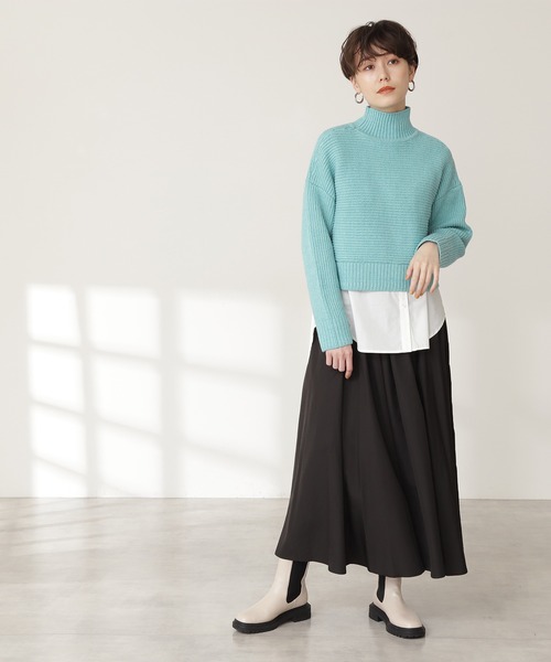 N.(N. Natural Beauty Basic)(エヌエヌナチュラルビューティーベーシック)の「◆ボリュームファイユスカート(スカート・レディース・ブラック/オフホワイト/イエロー・MEDIUM)」の8枚目の写真