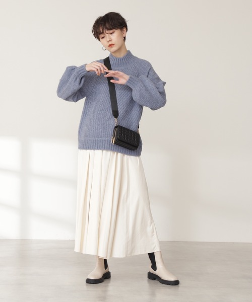 N.(N. Natural Beauty Basic)(エヌエヌナチュラルビューティーベーシック)の「◆ボリュームファイユスカート(スカート・レディース・ブラック/オフホワイト/イエロー・MEDIUM)」の5枚目の写真