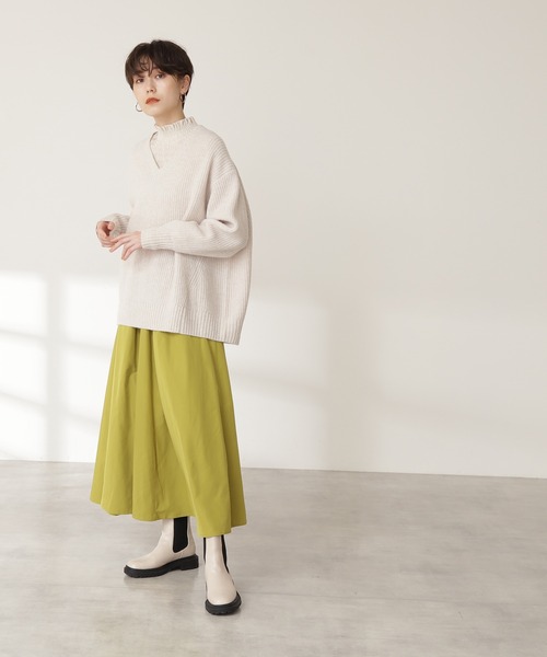 N.(N. Natural Beauty Basic)(エヌエヌナチュラルビューティーベーシック)の「◆ボリュームファイユスカート(スカート・レディース・ブラック/オフホワイト/イエロー・MEDIUM)」の13枚目の写真