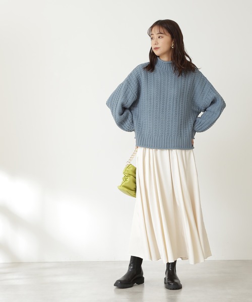 N.(N. Natural Beauty Basic)(エヌエヌナチュラルビューティーベーシック)の「◆ボリュームファイユスカート(スカート・レディース・ブラック/オフホワイト/イエロー・MEDIUM)」の22枚目の写真