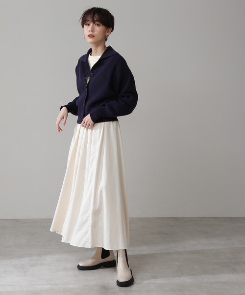 N.(N. Natural Beauty Basic)(エヌエヌナチュラルビューティーベーシック)の「◆ボリュームファイユスカート(スカート・レディース・ブラック/オフホワイト/イエロー・MEDIUM)」の21枚目の写真