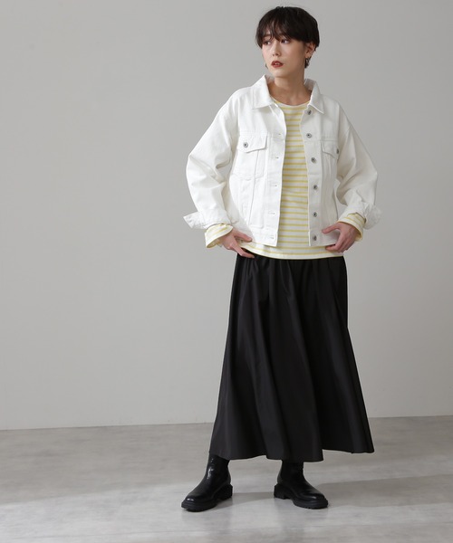 N.(N. Natural Beauty Basic)(エヌエヌナチュラルビューティーベーシック)の「◆ボリュームファイユスカート(スカート・レディース・ブラック/オフホワイト/イエロー・MEDIUM)」の18枚目の写真