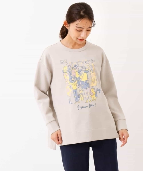 MK MICHEL KLEIN(エムケーミッシェルクラン)の「サイドスリット ダンボールプルオーバー/Marina Vandel×MICHEL KLEIN(Tシャツ/カットソー・レディース・ベージュ/ライトパープル・38)」の11枚目の写真