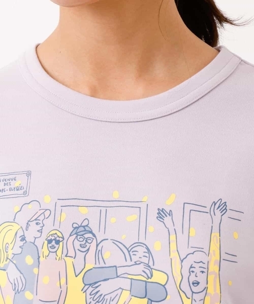 MK MICHEL KLEIN(エムケーミッシェルクラン)の「サイドスリット ダンボールプルオーバー/Marina Vandel×MICHEL KLEIN(Tシャツ/カットソー・レディース・ベージュ/ライトパープル・38)」の4枚目の写真