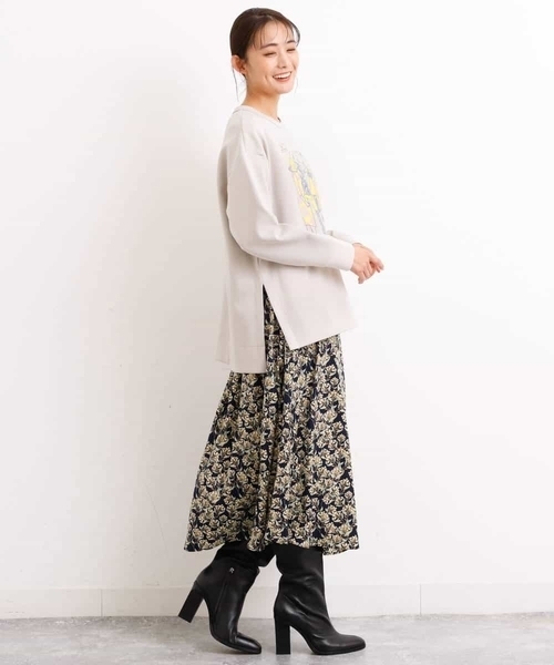 MK MICHEL KLEIN(エムケーミッシェルクラン)の「サイドスリット ダンボールプルオーバー/Marina Vandel×MICHEL KLEIN(Tシャツ/カットソー・レディース・ベージュ/ライトパープル・38)」の7枚目の写真