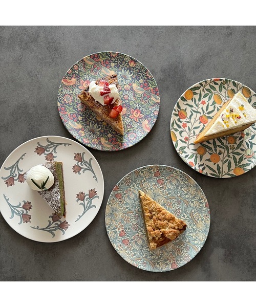 エコバンブー平皿 【4枚セット ギフトボックス入り】ウィリアムモリス