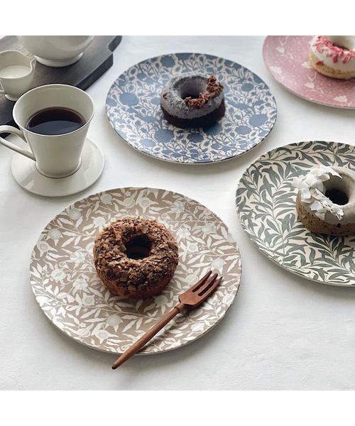 エコバンブー平皿 【4枚セット ギフトボックス入り】ウィリアムモリス