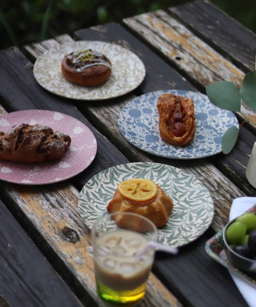 エコバンブー平皿 【4枚セット ギフトボックス入り】ウィリアムモリス