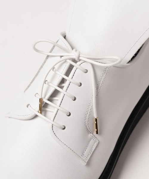 CULLNI（クルニ）の「SH-016　レザータンドレスシューズ（ドレスシューズ・メンズ・ホワイト/ブラック・1/2）」の12枚目の写真