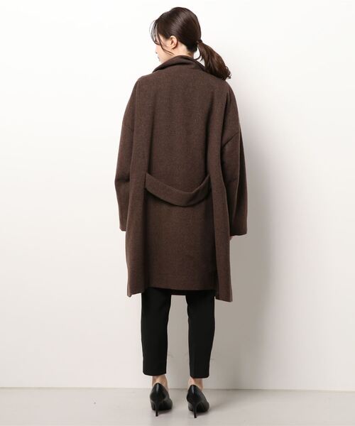 mizuiroind(ミズイロインド)の「stand collar wide coat(その他アウター・レディース・グレー/ブラック/ブラウン・F)」の6枚目の写真